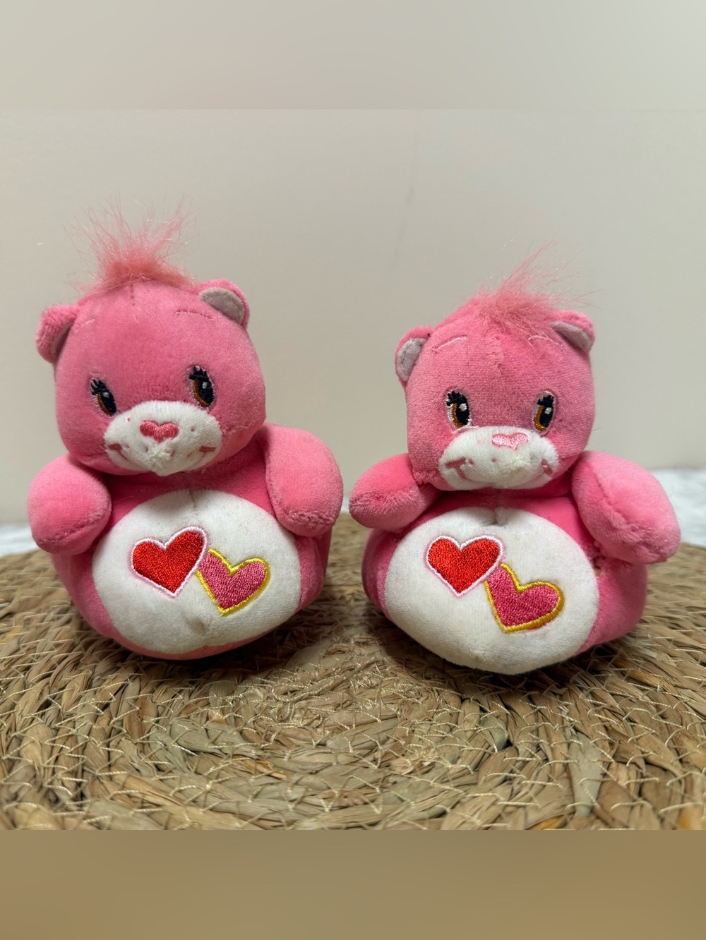 Care Bears Pink Plush Heart Tummy Slippers